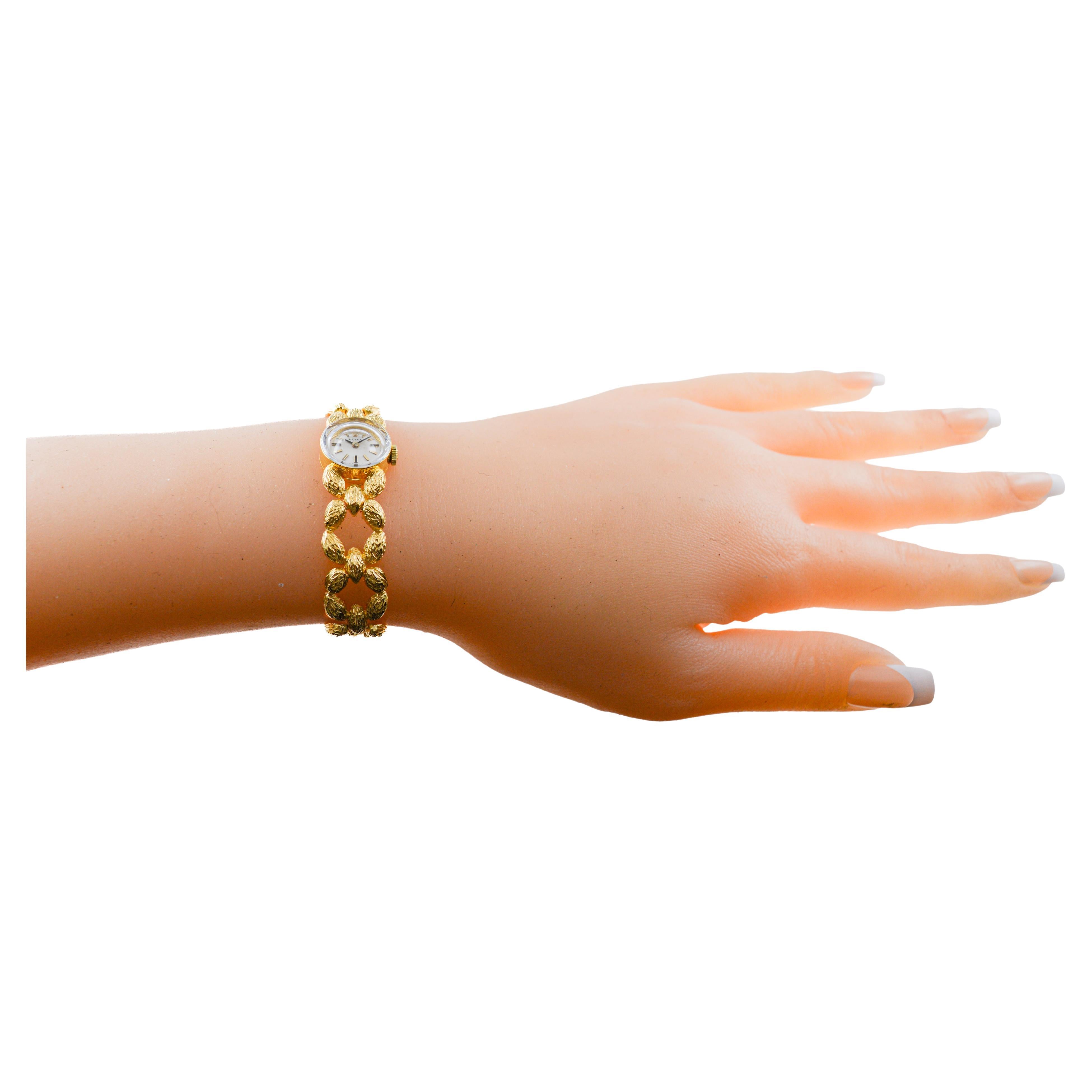FACTORY / HOUSE: Rolex Watch Company
STYLE / REFERENCE: Dress Watch / Reference 3570
METAL / MATERIAL: 14Kt Solid Gold
CIRCA / YEAR: 1960's
DIMENSIONS / SIZE: Diameter 16mm
MOVEMENT / CALIBER: Manual Winding / 17 Jewels / Caliber 1400
DIAL / HANDS: