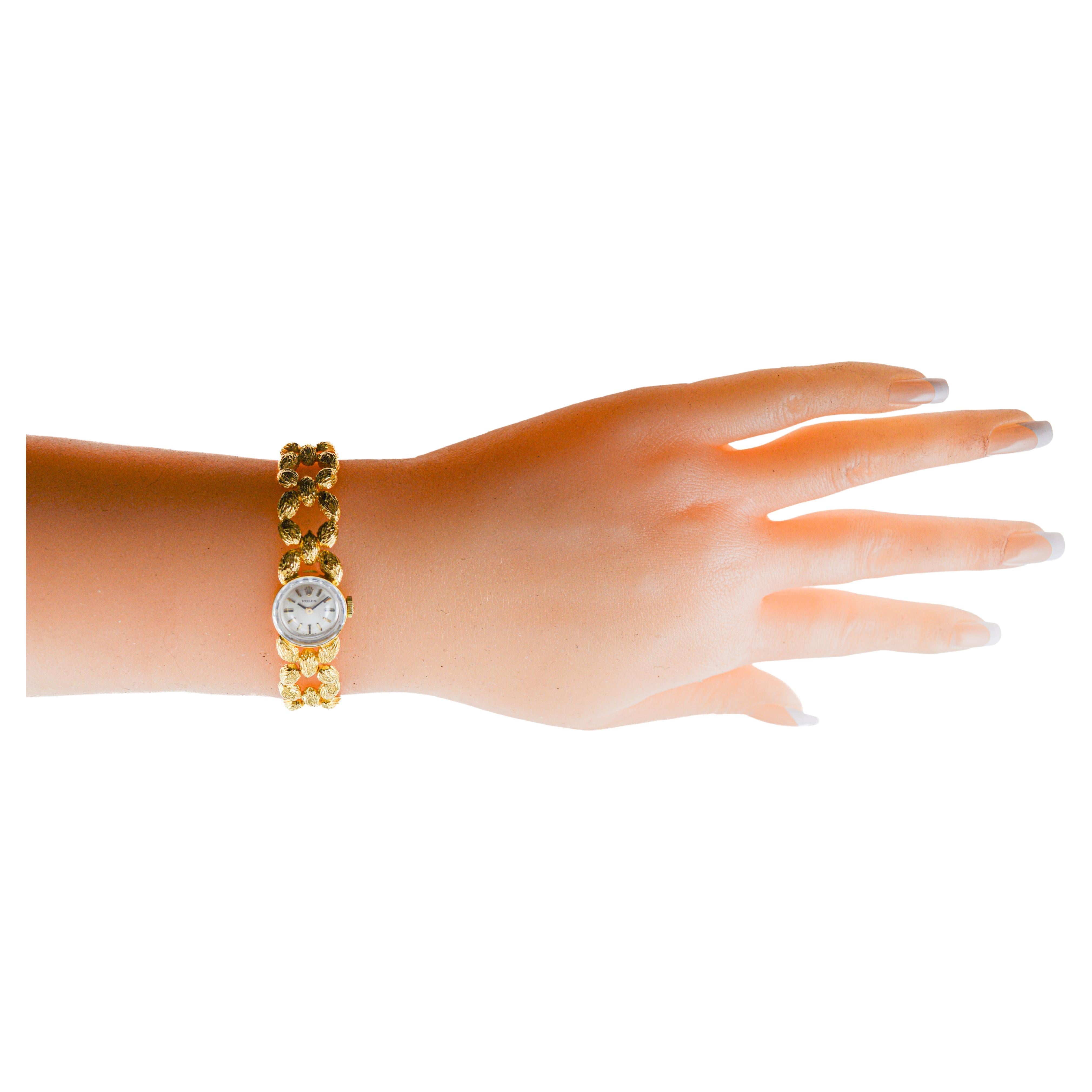 Art Deco Rolex 14Kt Solid Gold Ladies Dress Watch For Sale