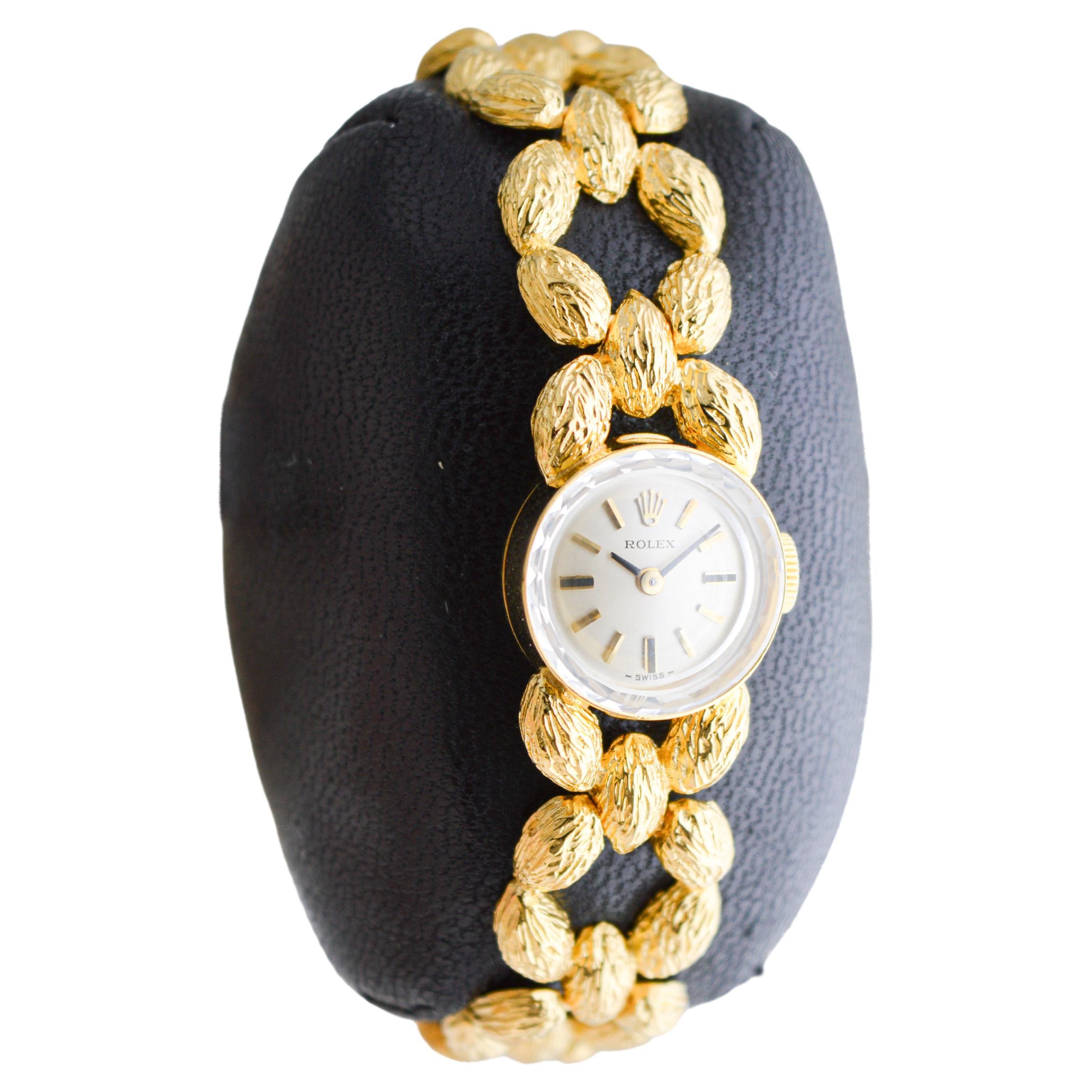 Rolex 14Kt Solid Gold Ladies Dress Watch For Sale 1