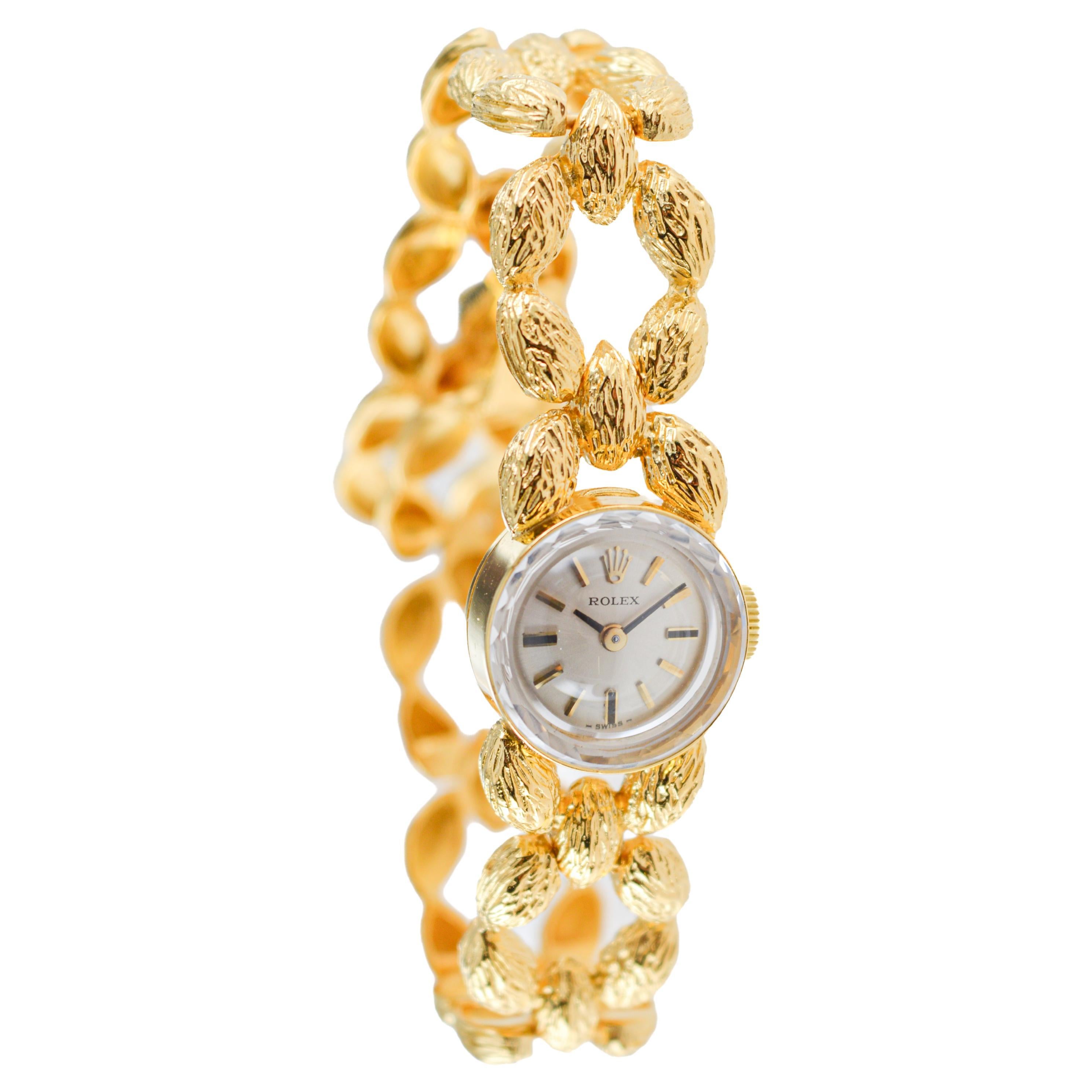 Rolex 14Kt Solid Gold Ladies Dress Watch For Sale 4