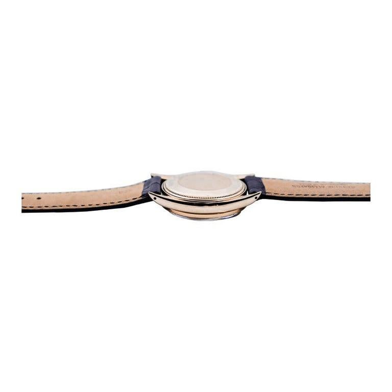 Rolex 14Kt. Orologio da donna O.P Date in oro massiccio con quadrante e lunetta di diamanti personalizzati in vendita 5