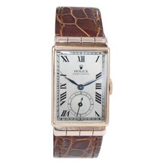 Rolex 14 Karat Solid Rose Gold Art Deco Wristwatch from 1940