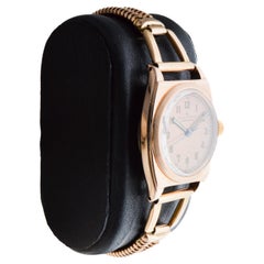 Rolex 14Kt Solid Rose Gold Rare Oyster Viceroy Art Deco Watch circa 1938