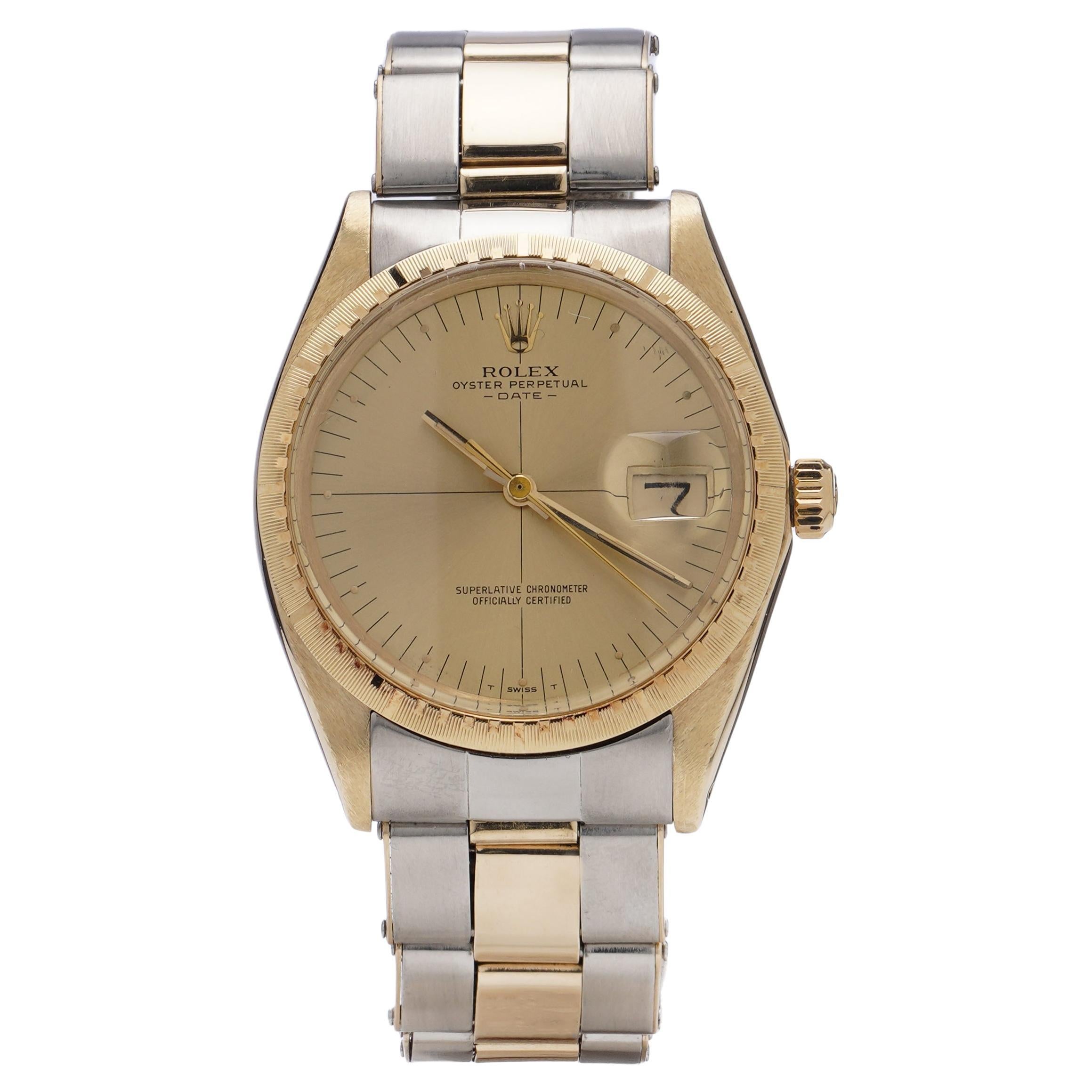 Rolex 14kt. Oyster Perpetual en or jaune et acier, date 1512