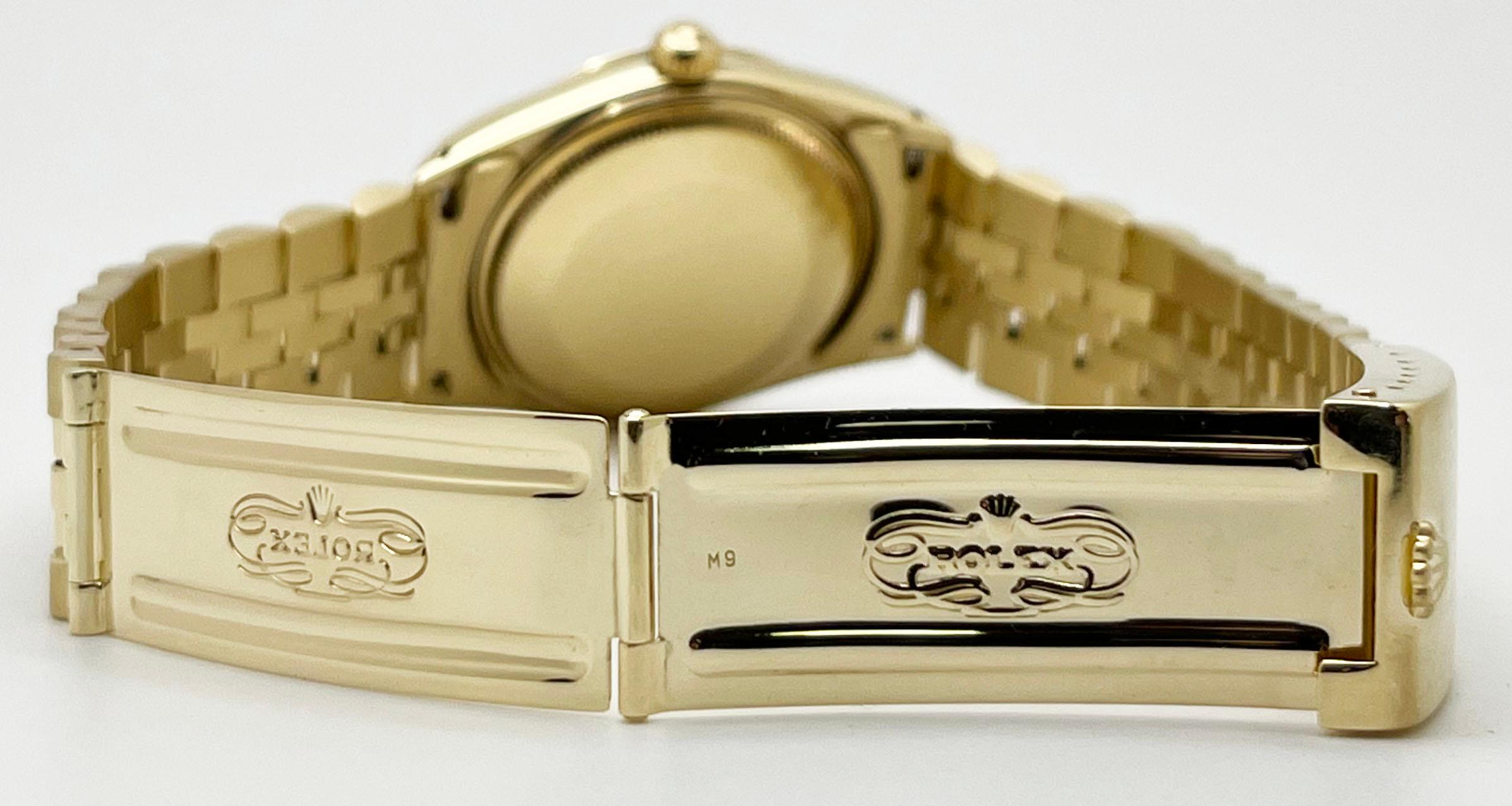 Rolex 15037 34mm Date Factory Champagner-Diamant-Zifferblatt 14K Gelbgold 2