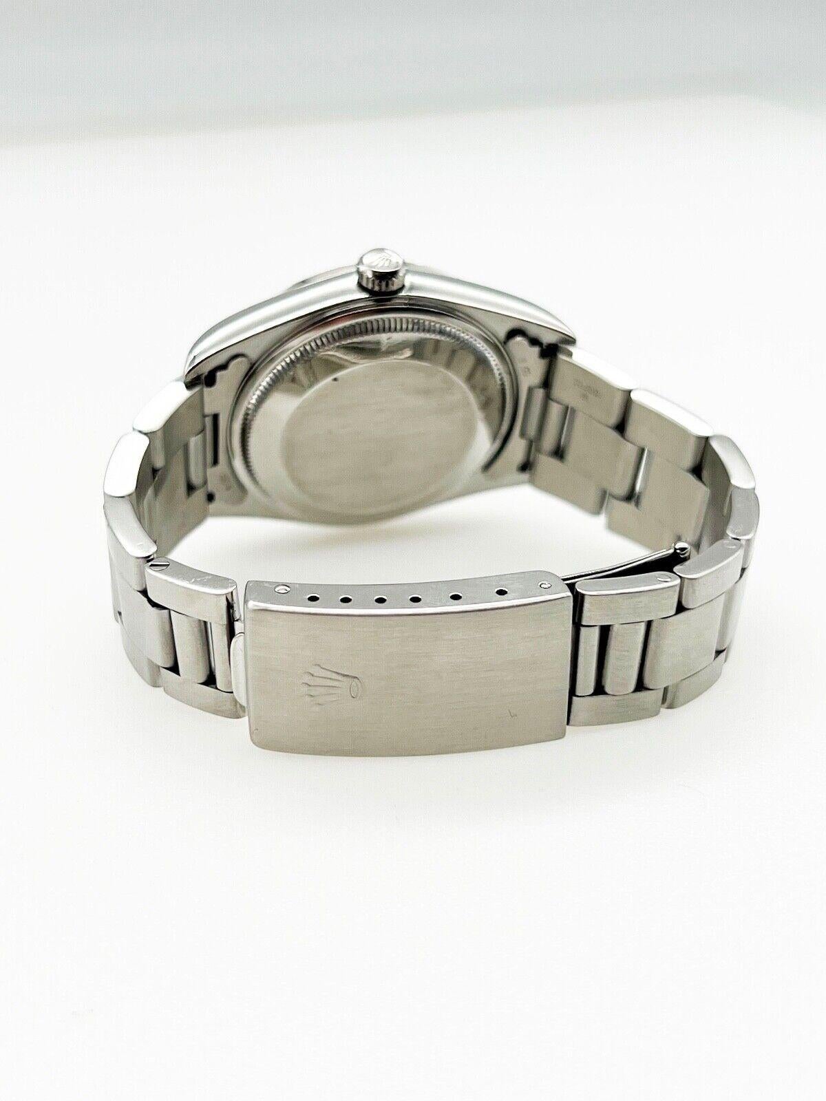 Rolex 15200 Oyster Perpetual Date Schwarzes Zifferblatt aus Edelstahl für Damen oder Herren