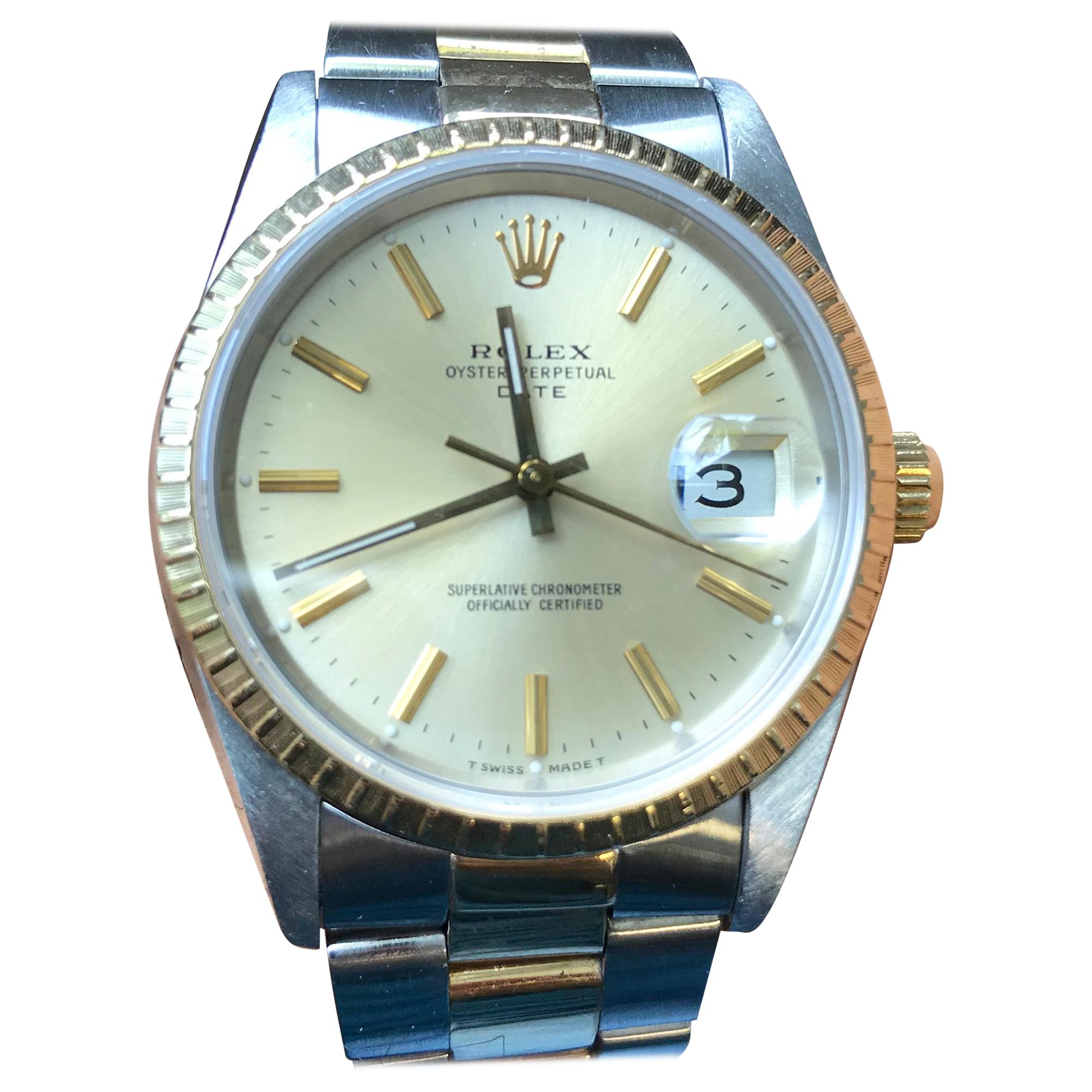 Rolex 15223 Date Champagne Dial Watch