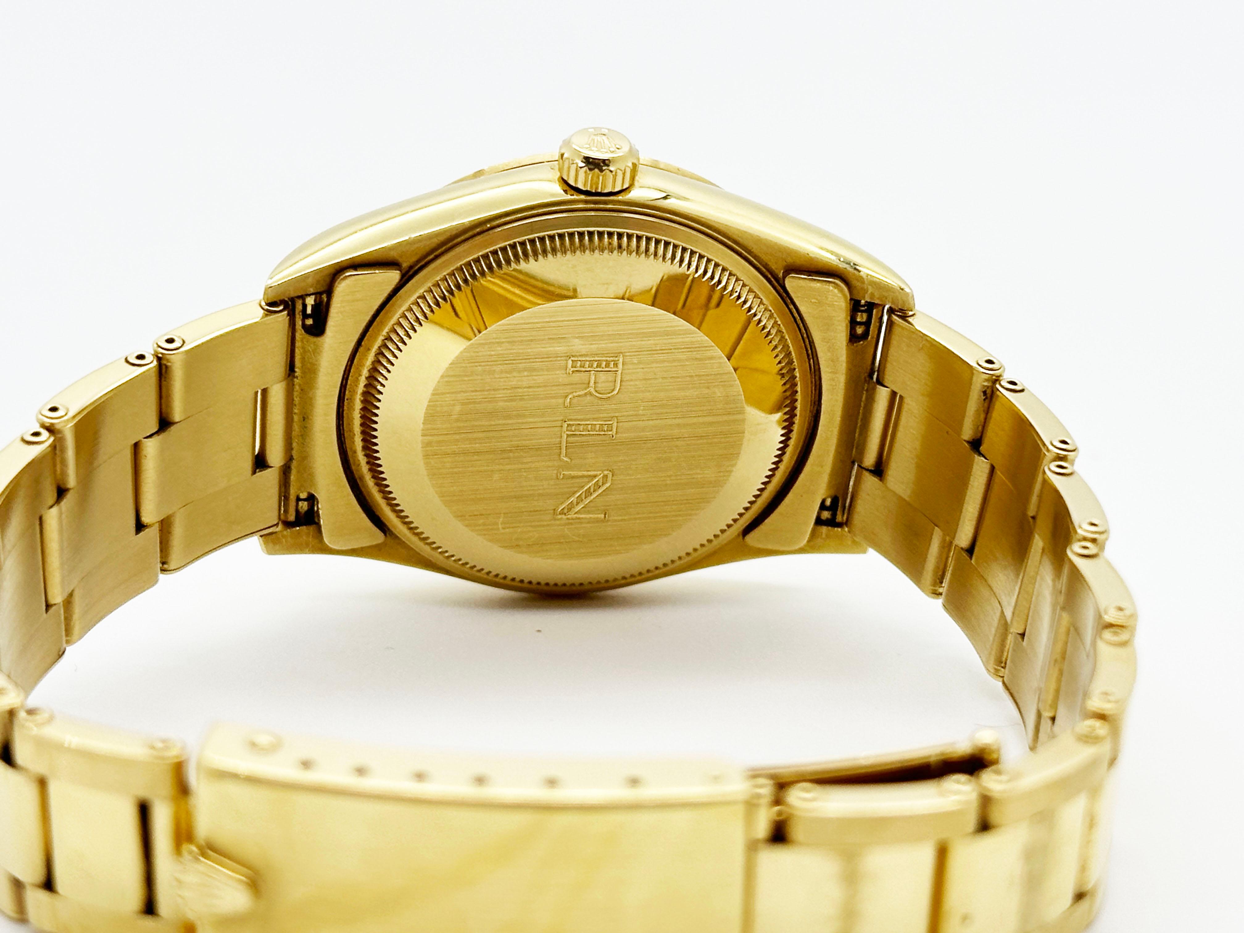 Rolex 15238 Date Champagne Dial 18K Yellow Gold Box Paper Unpolished COLLECTIBLE For Sale 5