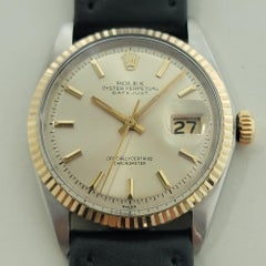 Rolex Oyster Datejust Ref 1601 36mm 18k SS Mens 1970s Automatic Vintage RA591