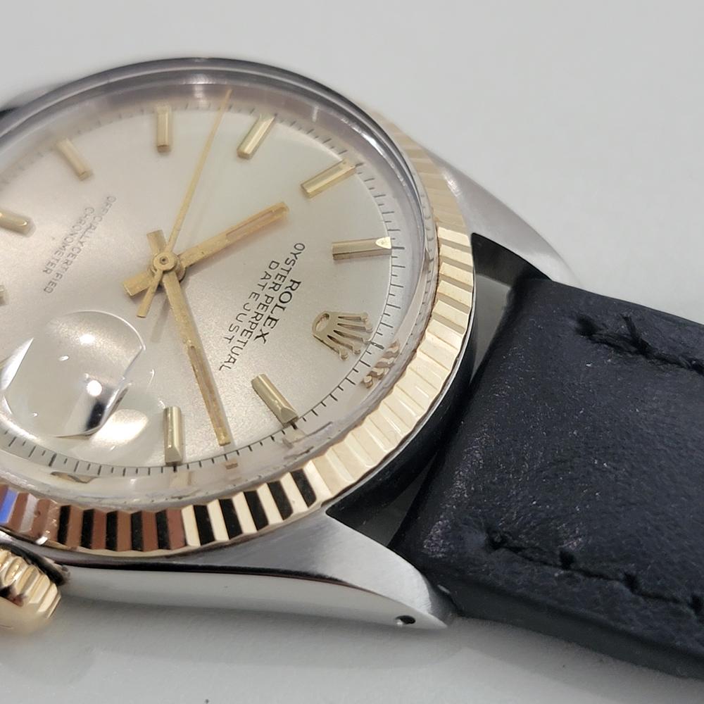 Rolex Oyster Datejust Ref 1601 36mm 18k SS Mens 1970s Automatic Vintage RA591 For Sale 2