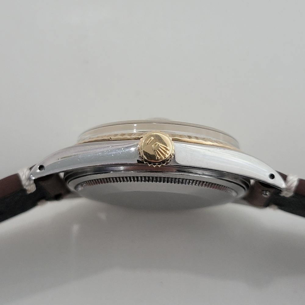 Rolex 1601 Datejust 36mm 18k Gold SS Men Linen Dial Automatic 1960s RA561B im Angebot 5