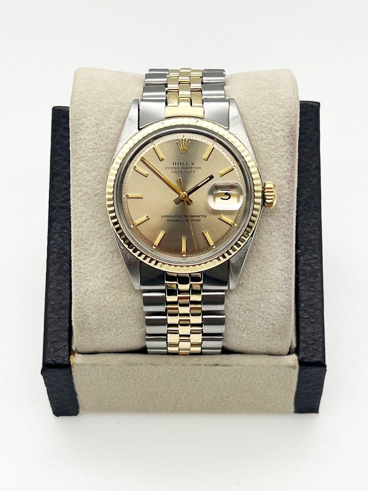 Rolex 1601 Datejust Pie Pan Dial 14K Yellow Gold Stainless Steel 1