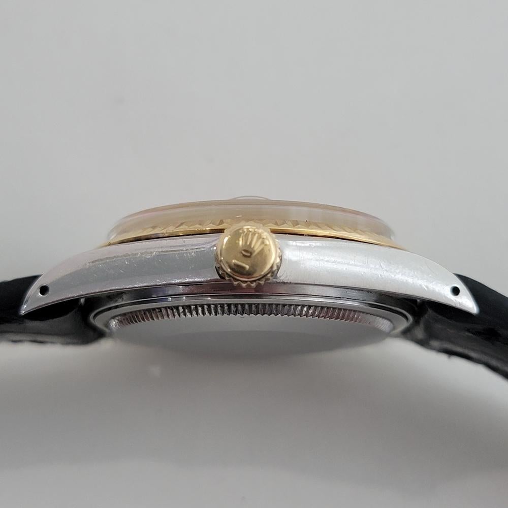 Rolex 16013 Datejust 36mm 18k SS Mens Custom Diamond Dial Automatic 1980s RA555 en vente 5
