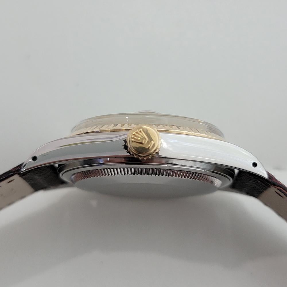 Rolex 16013 Datejust 36mm 18k SS Mens Custom Diamond Dial Automatic 1980s RA557B For Sale 5