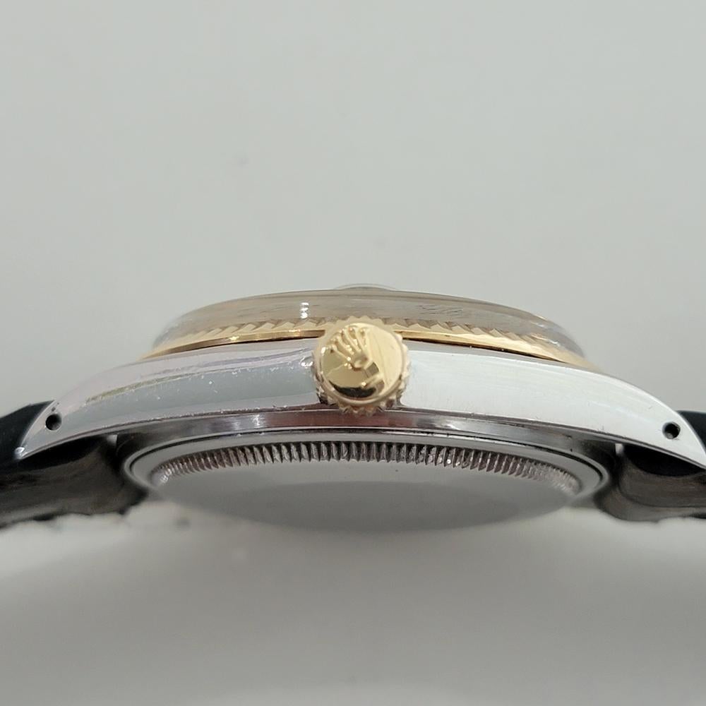 Rolex 16013 Datejust 36mm 18k SS Herren Diamant Zifferblatt Automatik 1980er Jahre Schweizer RA556B im Angebot 6