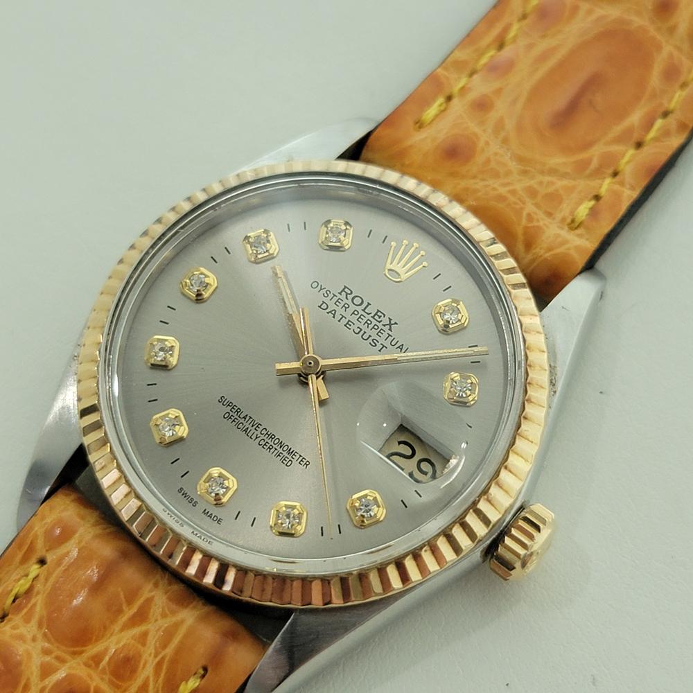 Rolex 16013 Datejust 36mm 18k SS Herren Diamant Zifferblatt Automatik 1980er Vintage By RA556 im Angebot 1