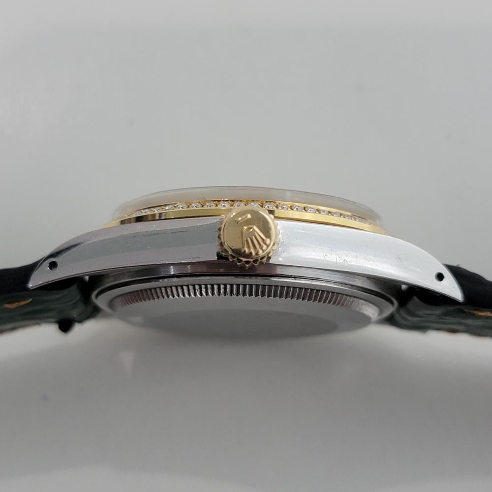 Rolex 16013 Datejust 36mm 18k SS Mens Diamond MOP Dial Automatic 1980s RA552B For Sale 5