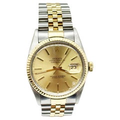 Rolex 16013 Datejust 36mm Esfera Champán Oro Amarillo 18K Acero Inoxidable