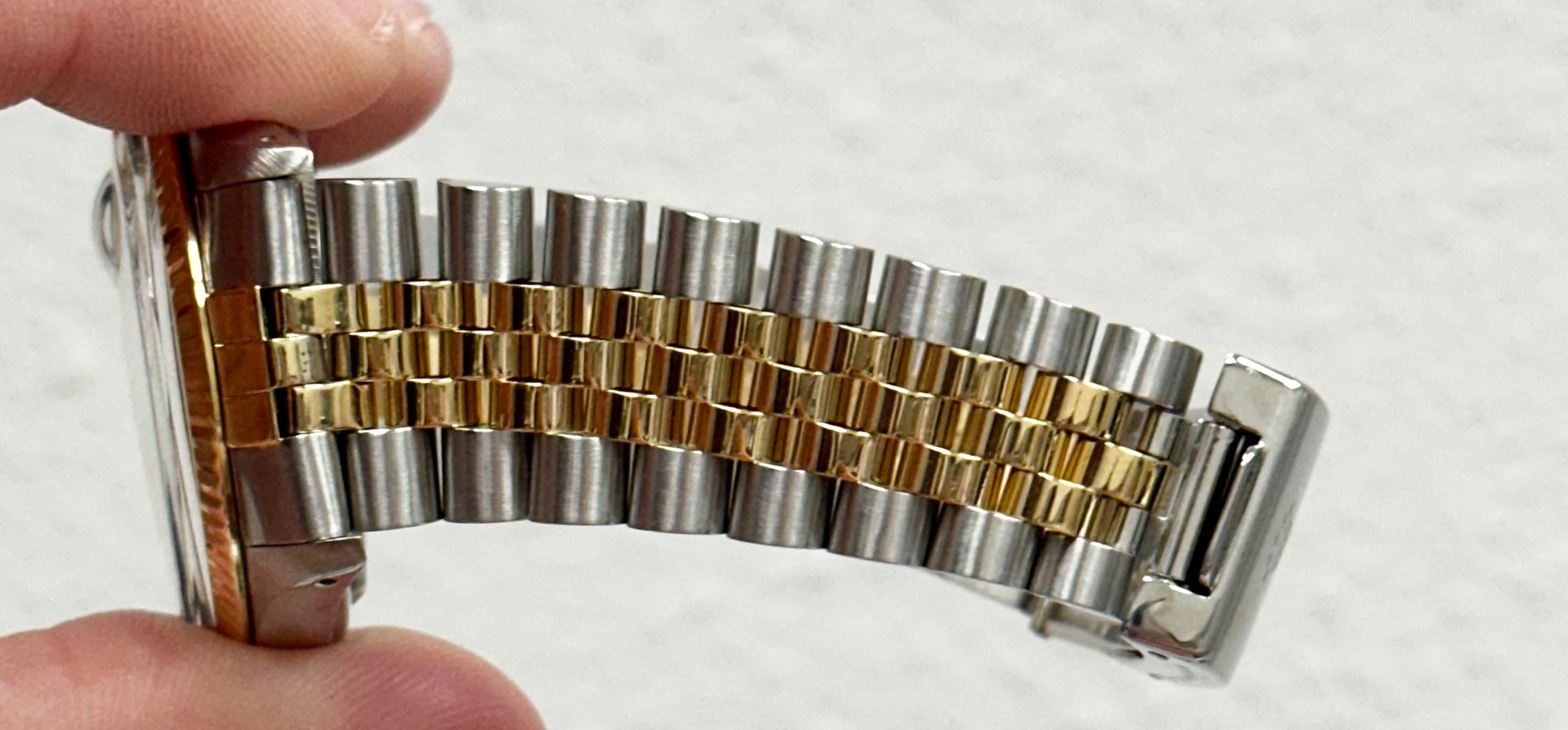Rolex Datejust 16013 36mm Champagner-Wandteppich Zifferblatt 18K Gold Edelstahl 3