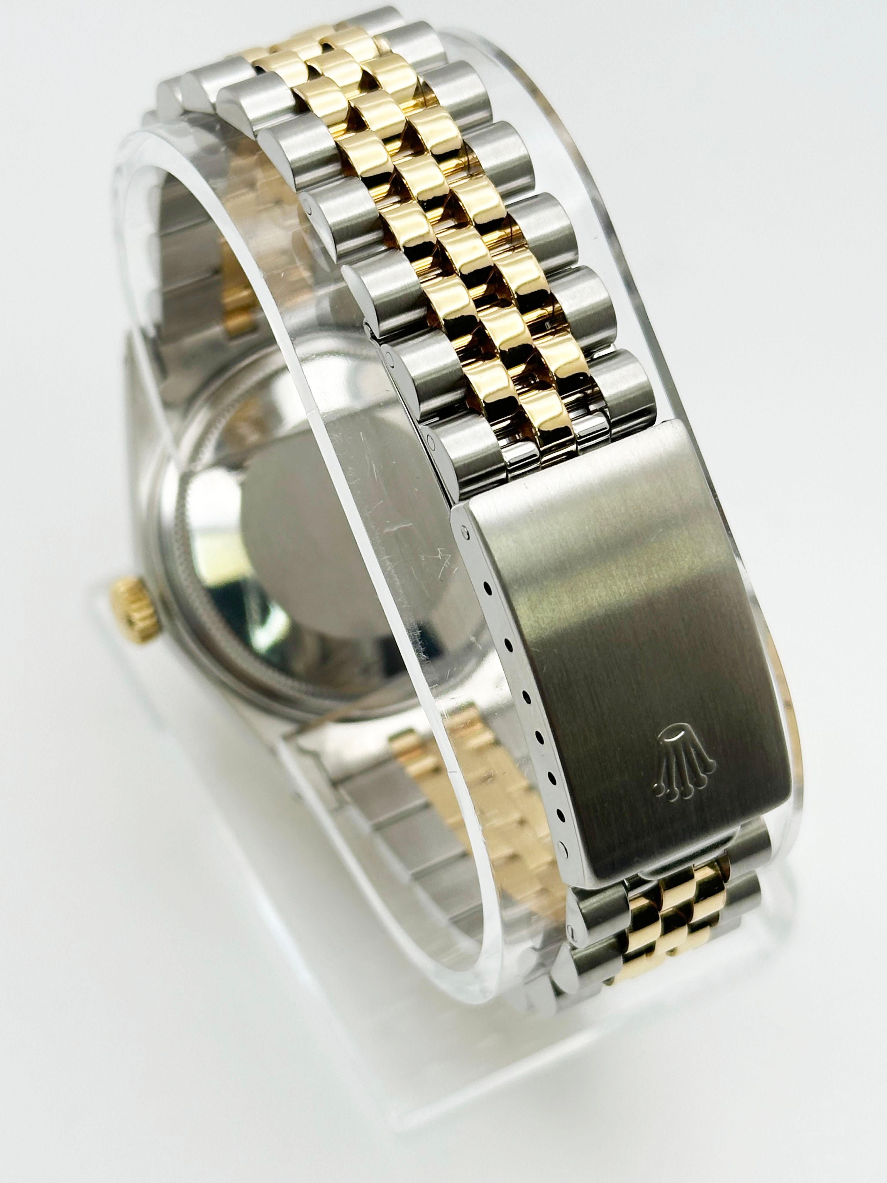 Rolex Datejust 16013 36mm Champagner-Wandteppich Zifferblatt 18K Gold Edelstahl 4