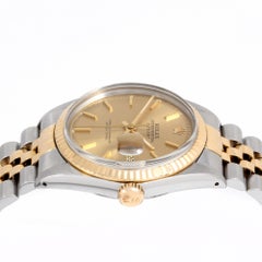 Rolex 16013 Men's Datejust, Champagne Stick, Fluted Bezel and Jubilee Band