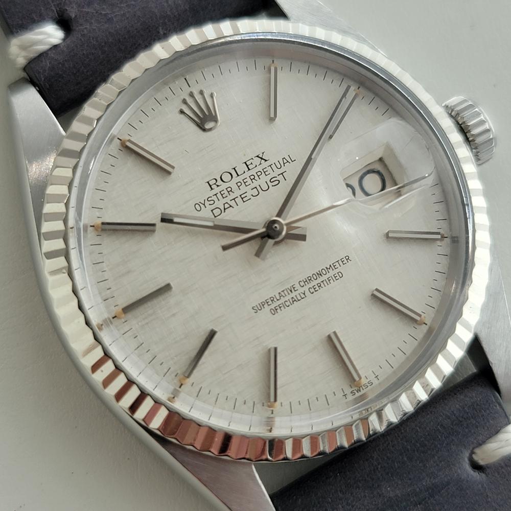 Rolex 16014 Datejust 36mm 18k Weißgold SS Herren Automatik 1970er Vintage By RA612B im Zustand „Hervorragend“ im Angebot in Beverly Hills, CA