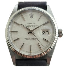 Rolex 16014 Datejust 36mm 18k White Gold SS Mens Automatic 1970s Vintage RA612B