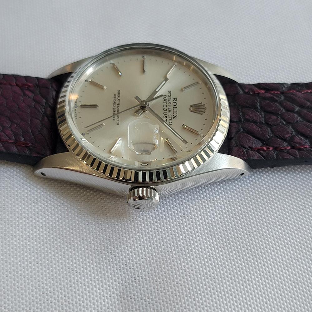 Rolex 16014 Datejust 36mm 18k White Gold SS Mens Automatic 1970s Vintage RA613 For Sale 1