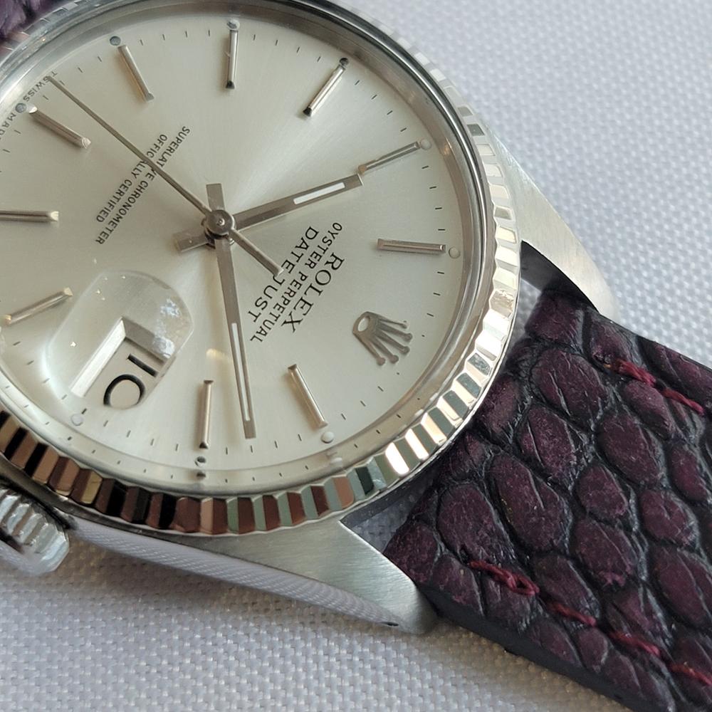 Rolex 16014 Datejust 36mm 18k White Gold SS Mens Automatic 1970s Vintage RA613 For Sale 2