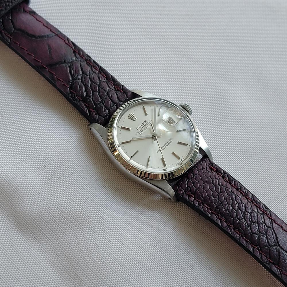 Rolex 16014 Datejust 36mm 18k White Gold SS Mens Automatic 1970s Vintage RA613 For Sale 3