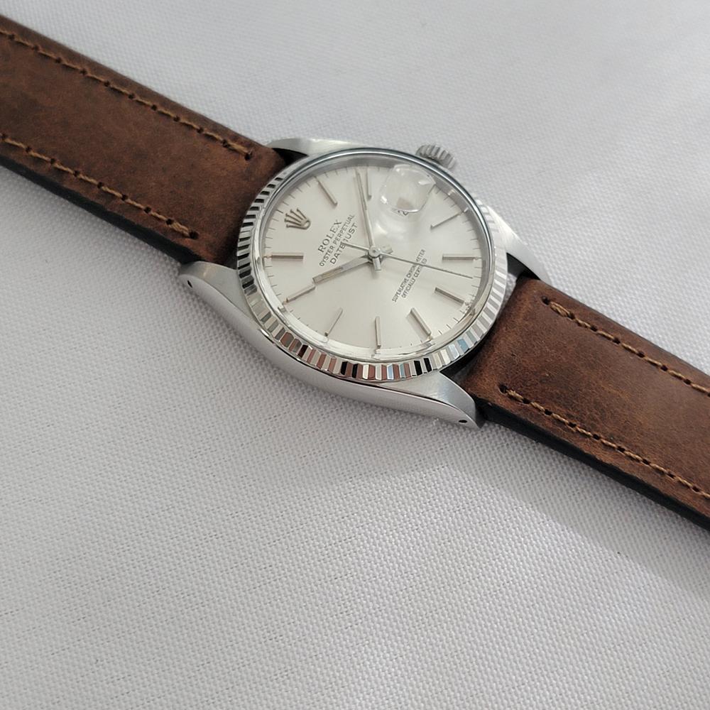 Rolex 16014 Datejust 36mm 18k Weißgold SS Herren Automatik 1970er Vintage By RA614 im Angebot 4