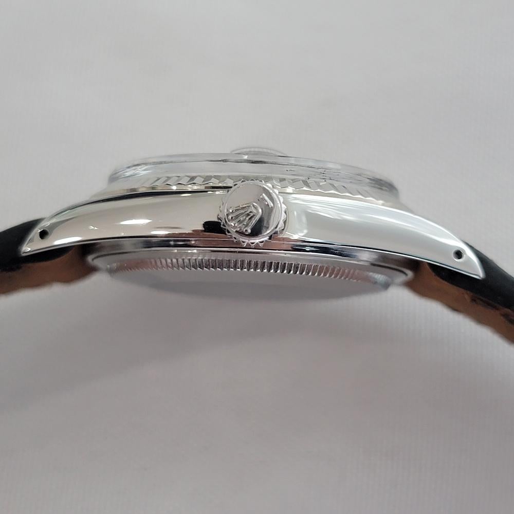 Rolex 16014 Datejust 36mm 18k Weißgold SS Herren Automatik 1970er Vintage By RA614 im Angebot 6