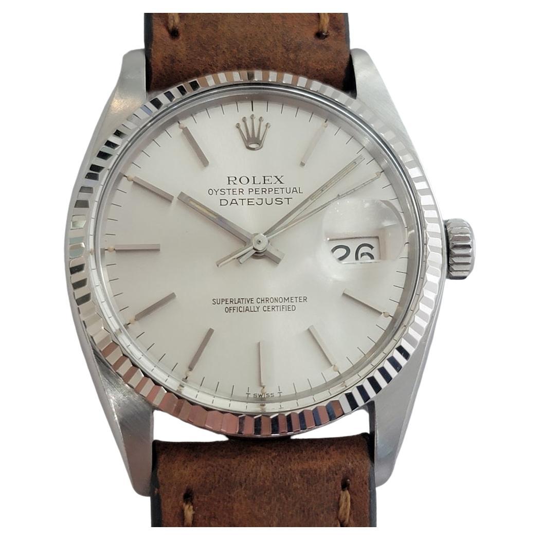 Rolex 16014 Datejust 36mm 18k White Gold SS Mens Automatic 1970s Vintage RA614