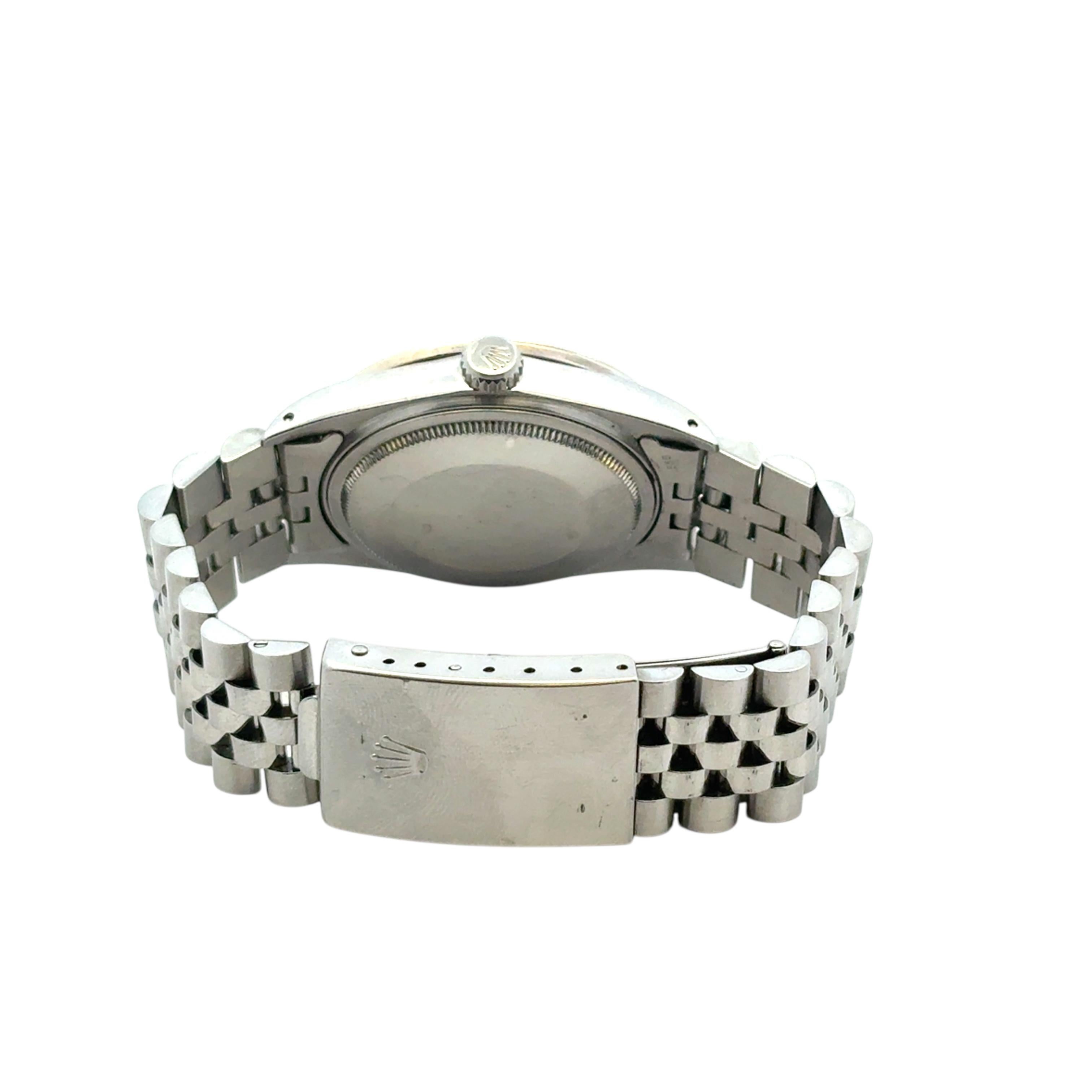 Rolex 16014 Datejust Stainless Steel Aftermarket Pink Diamond Dial Bezel Watch For Sale 8
