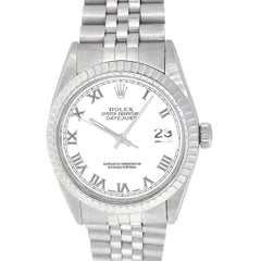 Rolex 16014 Datejust White Roman Dial Watch