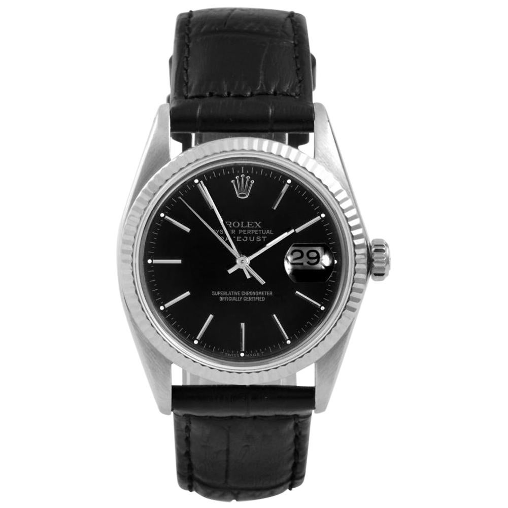 rolex datejust 36 leather strap