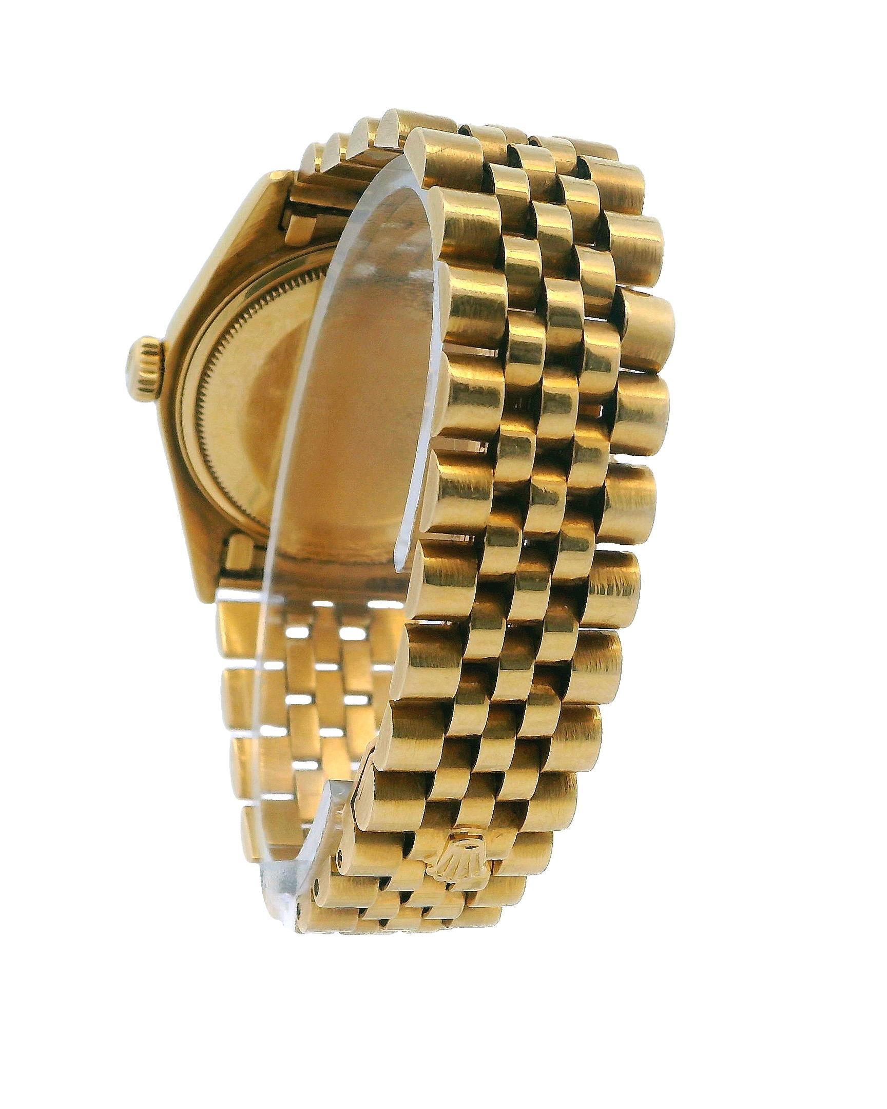 Rolex 16018 18k Yellow Gold Red Khanjar Dial Vintage Watch For Sale 2