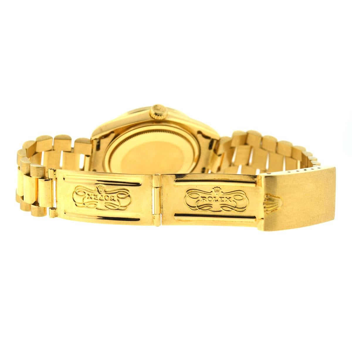 Rolex 16018 Datejust 18 Karat Yellow Gold MOP Diamond Dial Automatic Watch 2