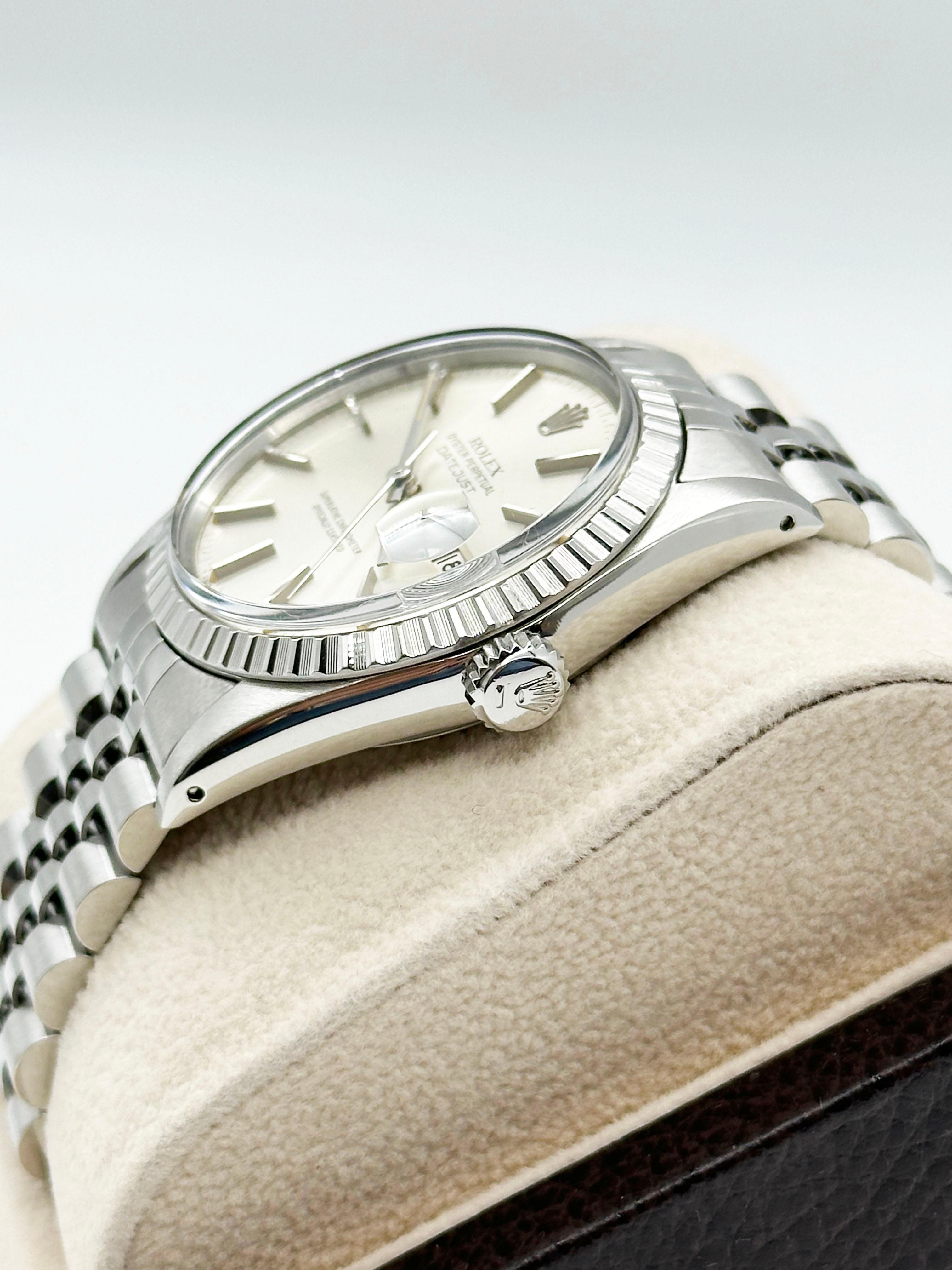 Men's Rolex 16030 Datejust 36mm Silver Dial Stainless Steel Jubilee Band
