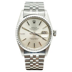 Rolex 16030 Datejust 36 mm Quadrante argentato Fascia giubilare in acciaio inossidabile