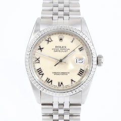 Rolex 16030 Men’s Datejust, Cream Roman Dial and Jubilee Band