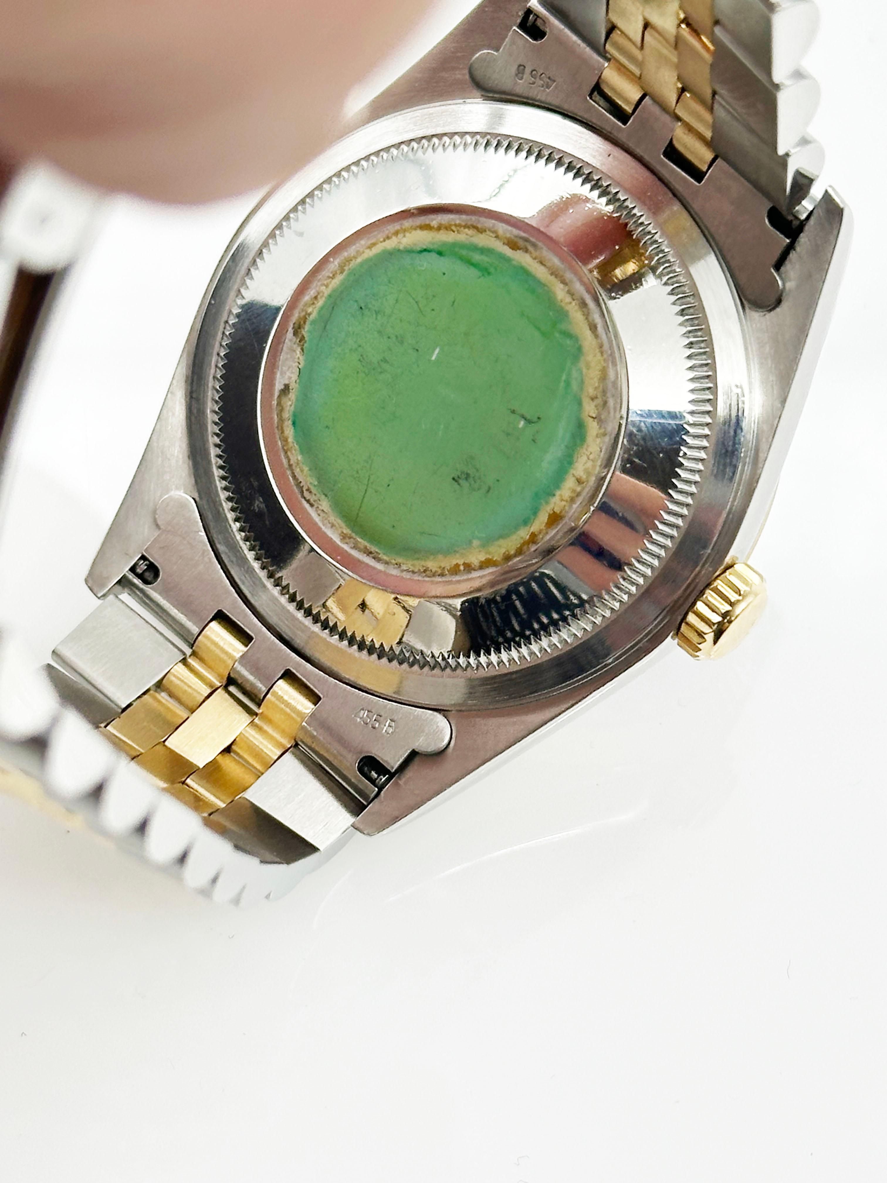 Rolex 16233 Datejust 36mm Blaues Zifferblatt 18K Gelbgold Edelstahl 3
