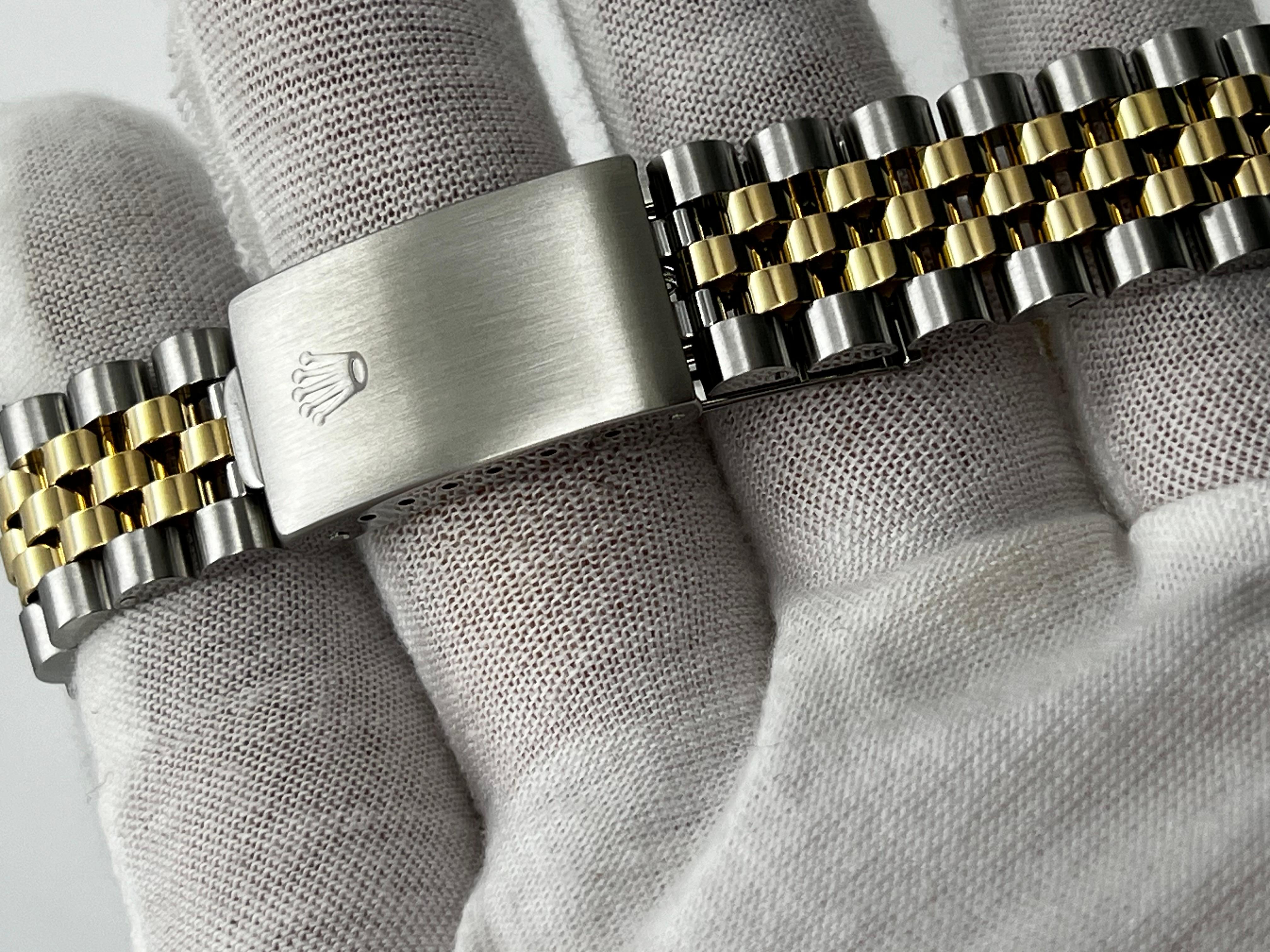Rolex 16233 Datejust 36mm Champagner-Zifferblatt 18K Gelbgold Edelstahl Edelstahl-Kastenpapier 2