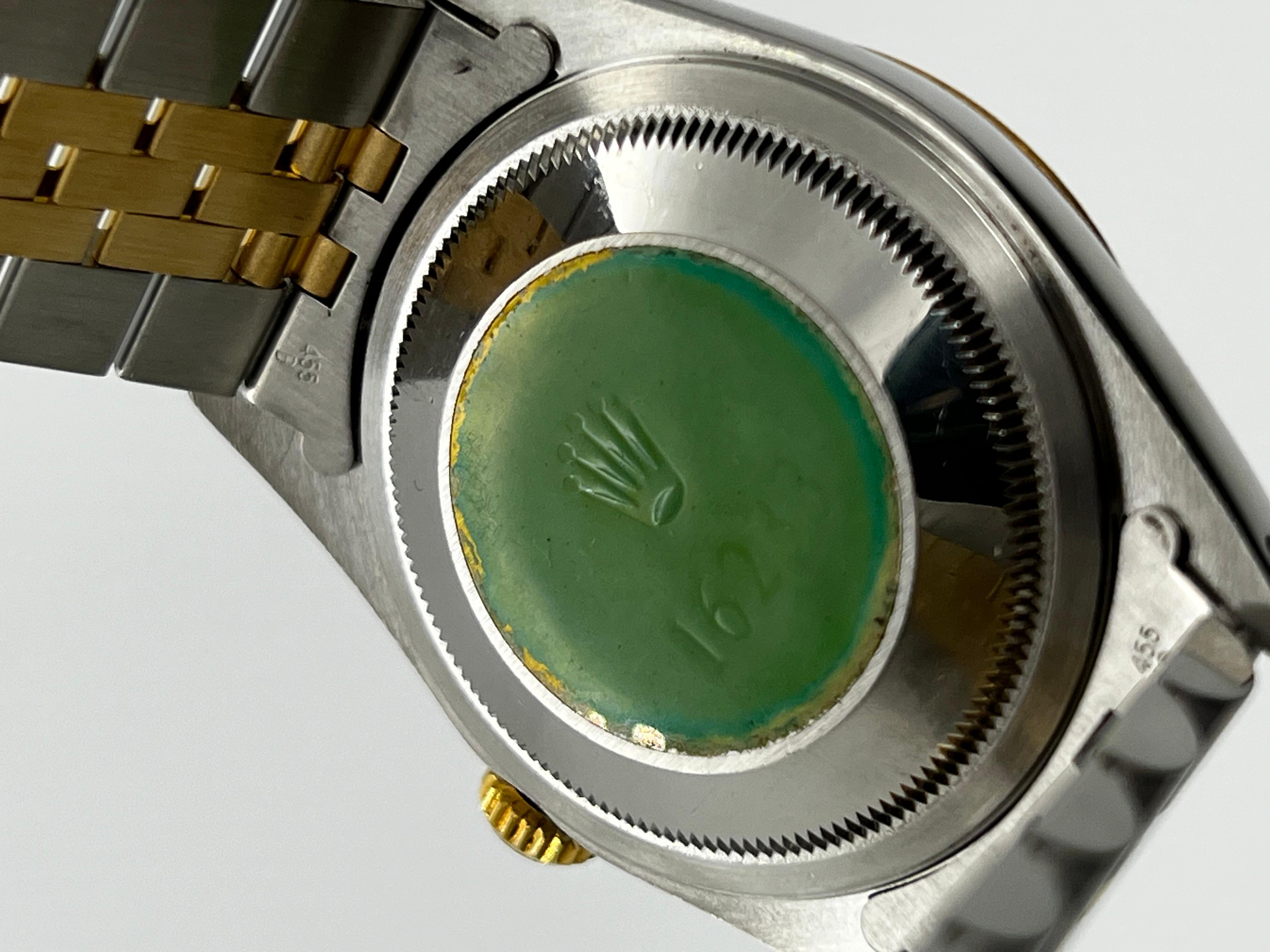 Rolex 16233 Datejust 36mm Champagner-Zifferblatt 18K Gelbgold Edelstahl Edelstahl-Kastenpapier 3