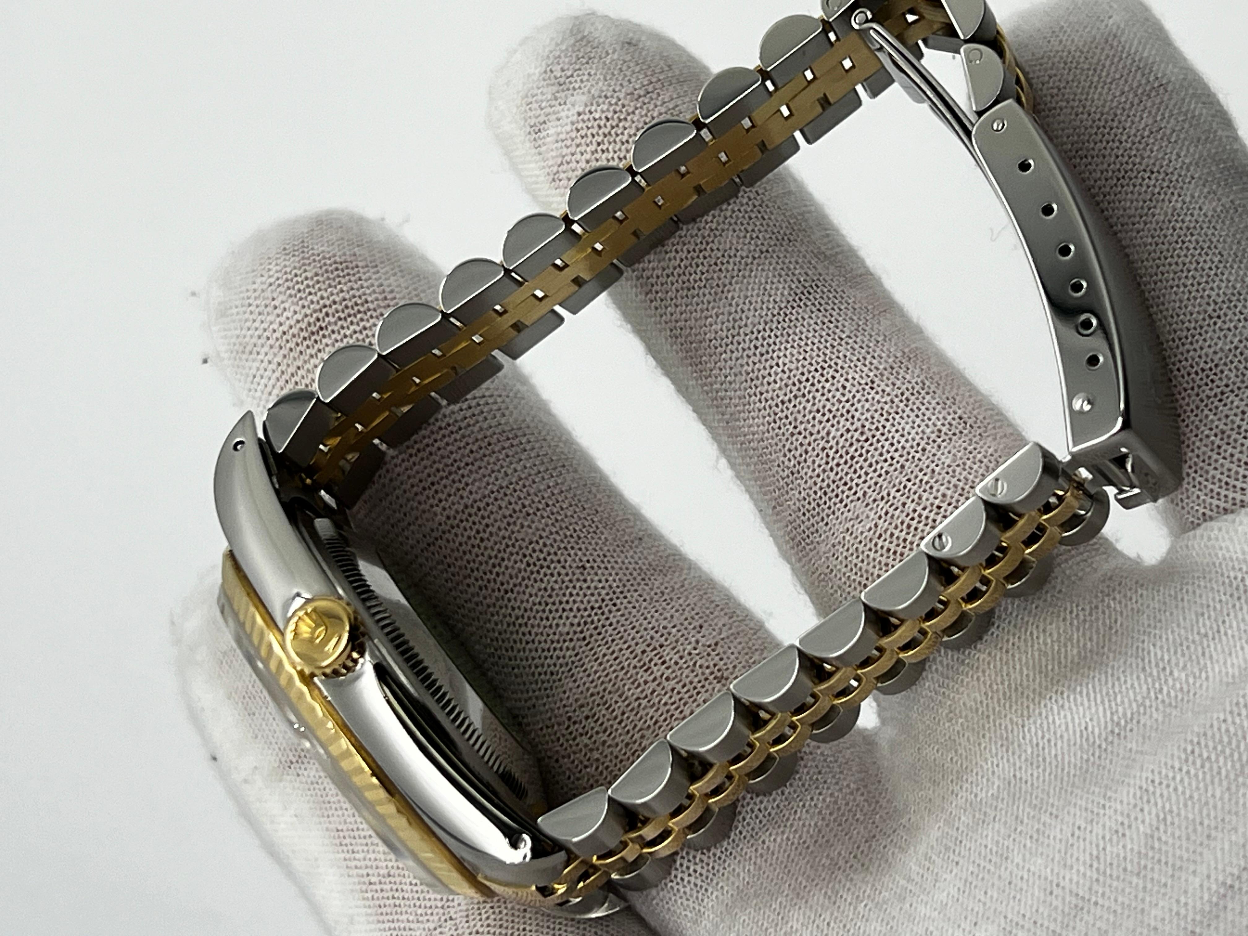 Rolex 16233 Datejust 36mm Champagner-Zifferblatt 18K Gelbgold Edelstahl Edelstahl-Kastenpapier 4