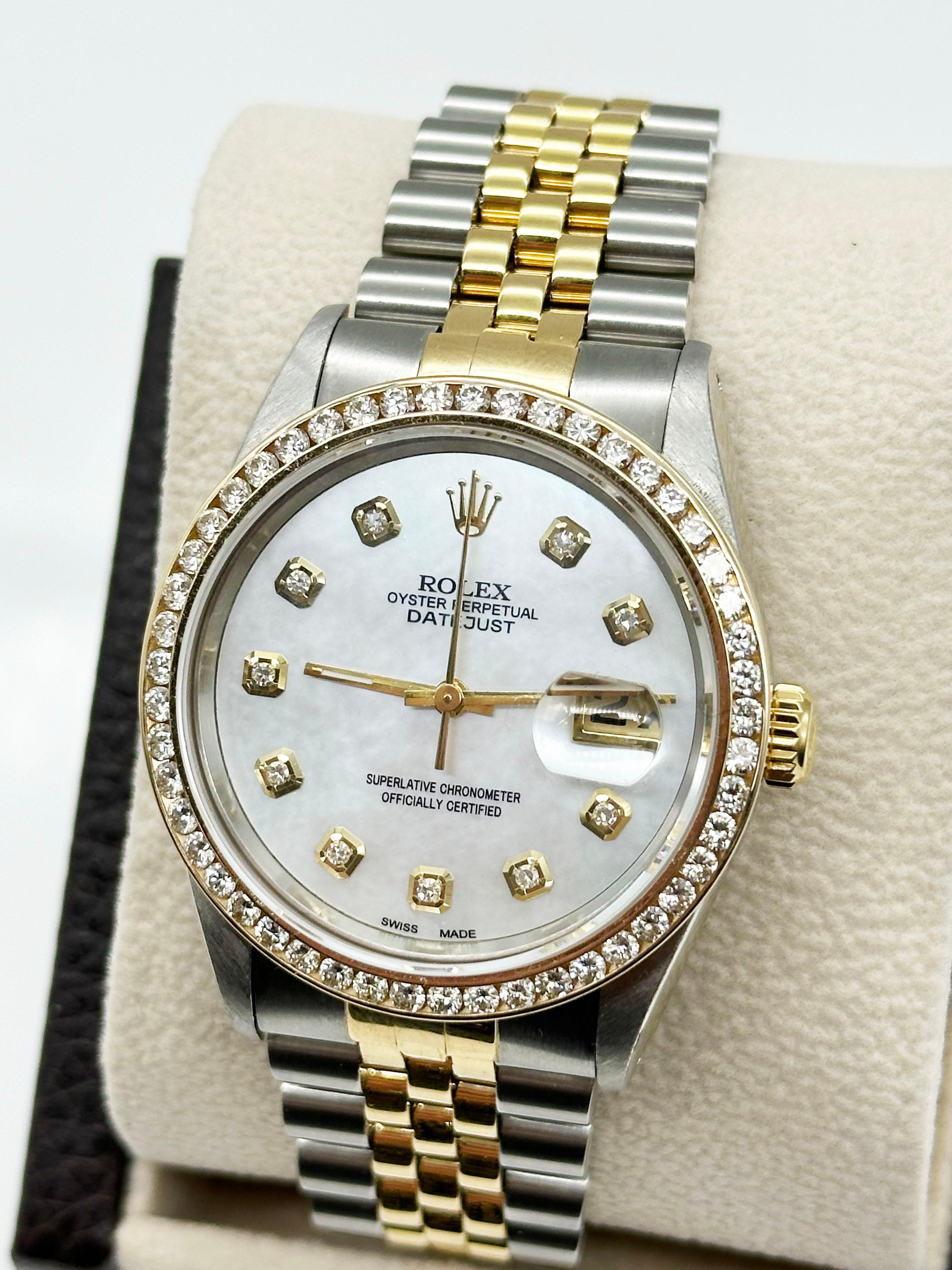 green sticker rolex 16233 fake or real