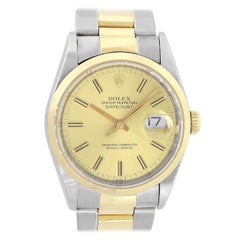 Rolex 16233 Datejust Two-Tone Champagne Dial Watch