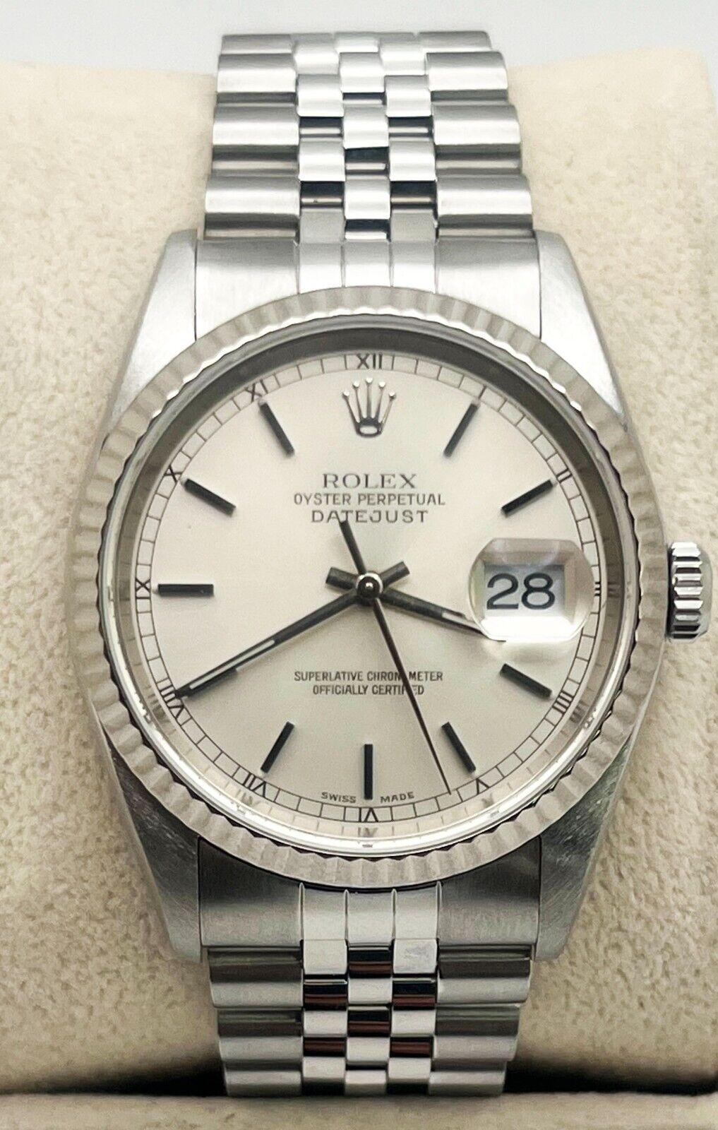 Rolex 16234 Datejust Silver Dial Stainless Steel Box Paper 4