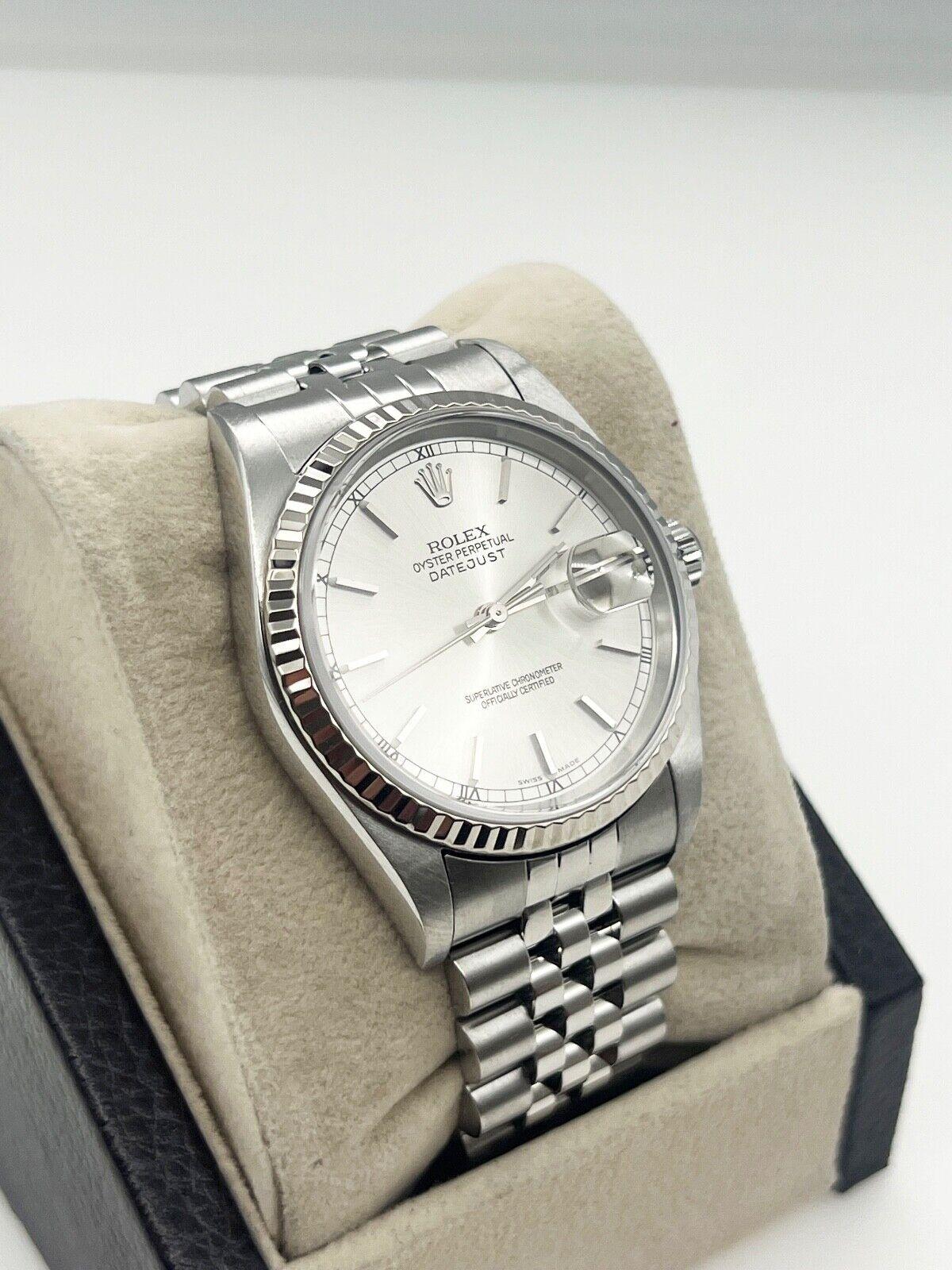 Rolex 16234 Datejust Silver Dial Stainless Steel Jubilee Band 1