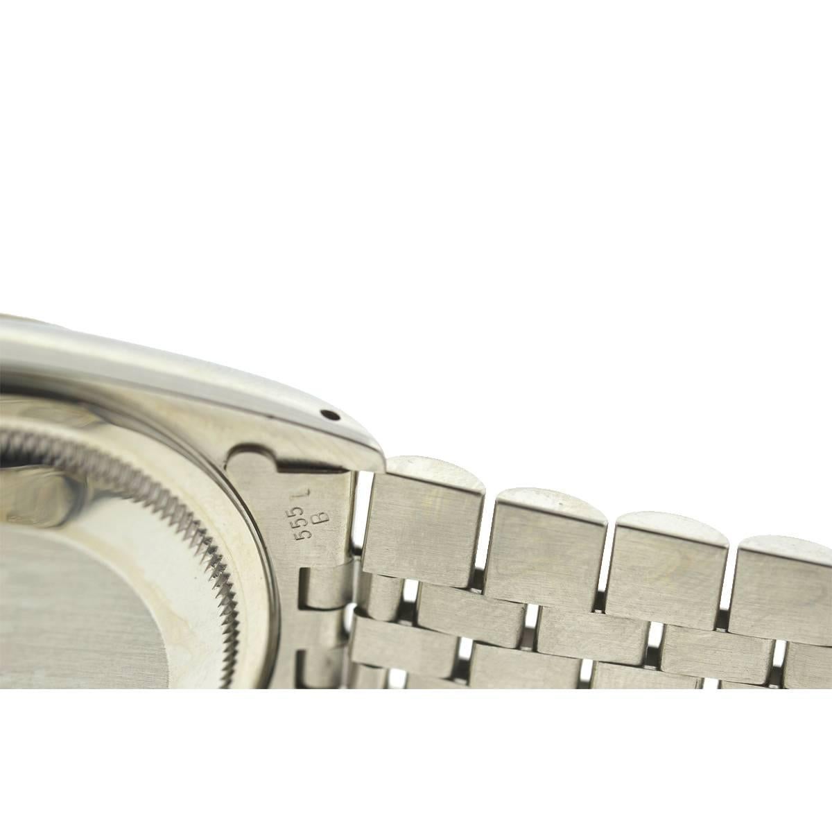 Rolex 16234 Datejust Steel Jubilee Bracelet Silver Roman Dial Watch 6